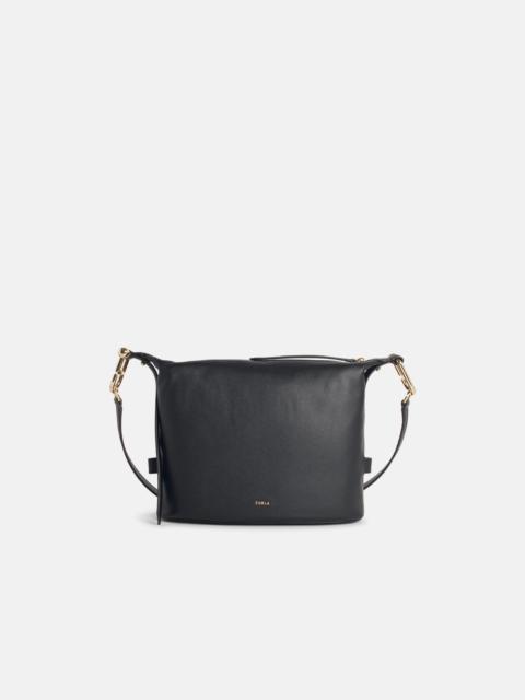 FURLA 'NUVOLA M' BLACK LEATHER BAG