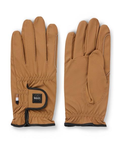 BOSS EQUESTRIAN RIDING GLOVES IN FAUX LEATHER