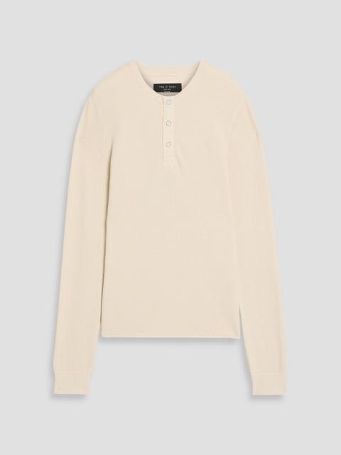 rag & bone Dexter cotton-piqué Henley sweater