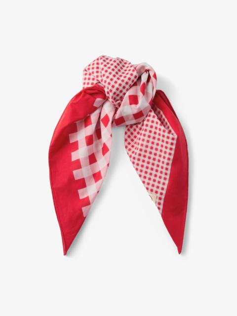 JIMMY CHOO Sula Bandana
Ruby Red Mix Gingham Print Cotton Bandana