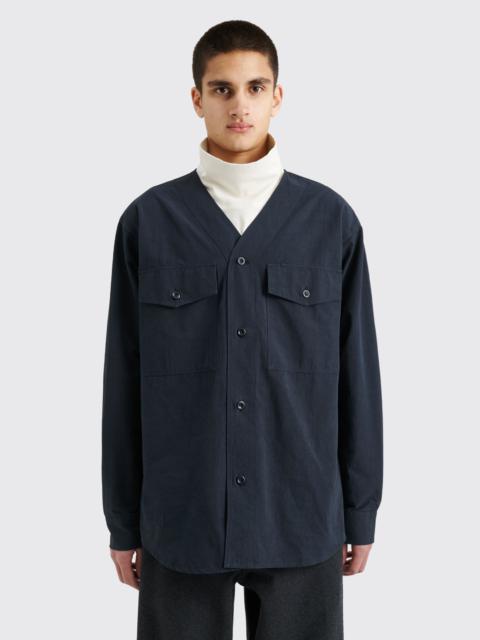 MARGARET HOWELL MHL SCOUT SHIRT LINEN PLAINWEAVE INK