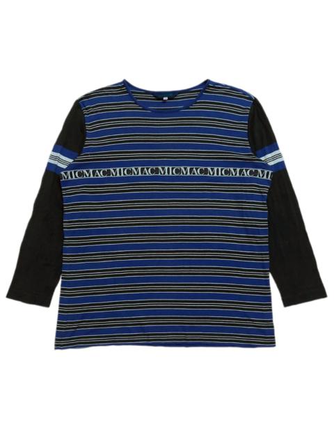 Other Designers Designer - RARE! VTG MICMAC PARIS by RENOWN JACQUARD SPELL OUT STRIPED