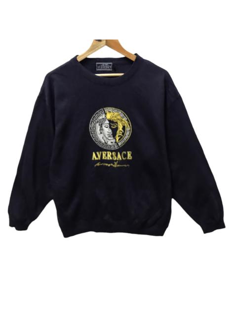 Rare a versace embroidery crewneck sweatshirt pullover