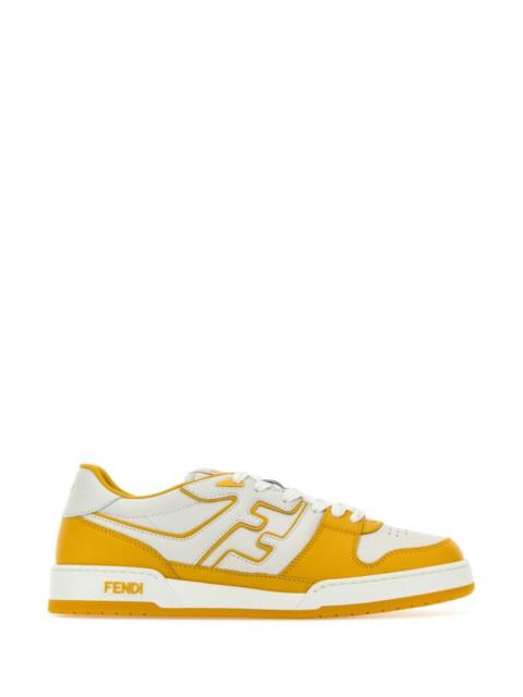 FENDI Fendi Man Two-Tone Leather Fendi Match Sneakers