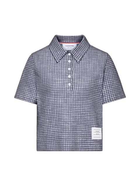Thom Browne GINGHAM COTTON TWEED POLO