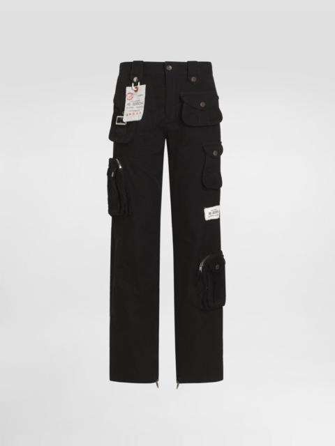 Dolce & Gabbana Waxed faille trousers