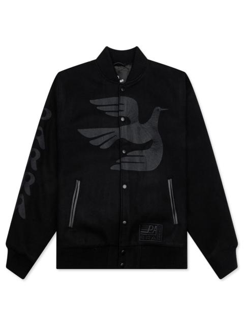 by Parra NOT MOVIE QUALITY VARSITY JACKET - BLACK