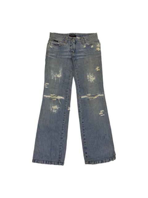 DOLCE & GABBANA MADE IN ITALY VINTAGE DISTRESSED DENIM PANTS