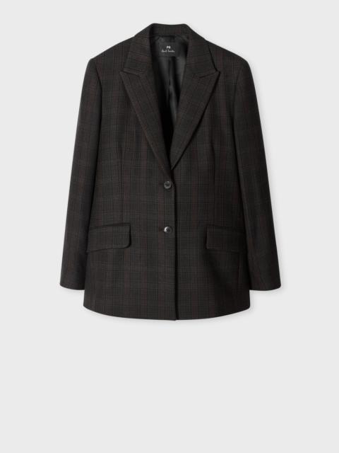 Paul Smith Women's Black Flecked Check Blazer