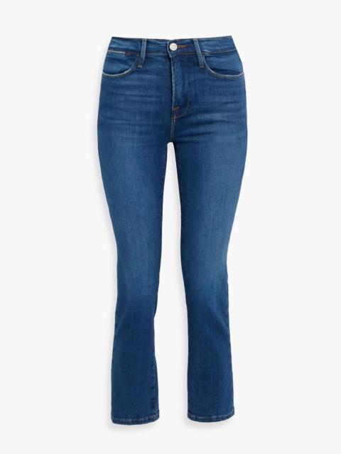 FRAME Le High Straight distressed mid-rise straight-leg jeans
