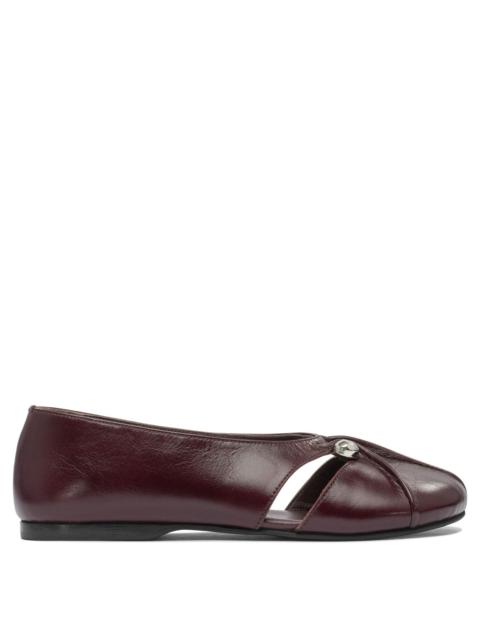 Alohas - Alohas Ravena Rift Burgundy Leather Ballet Flats