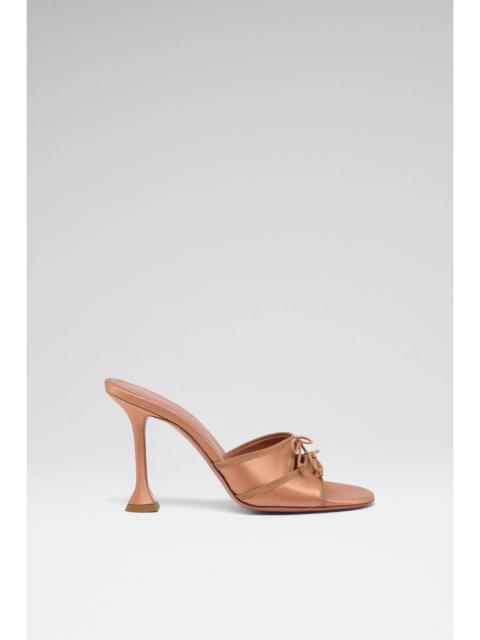 Amina Muaddi ELEONORA SLIPPER 95 LATTE SATIN