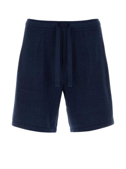 Dolce & Gabbana Dolce & Gabbana Men Navy Blue Cotton Blend Bermuda Shorts