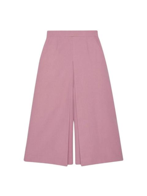 GUCCI High-rise Wide Silk-blend Pants