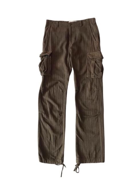 Other Designers Japanese Brand - BACK NUMBER CARGO HERRINGBONE MILITARY TROUSER PANTS