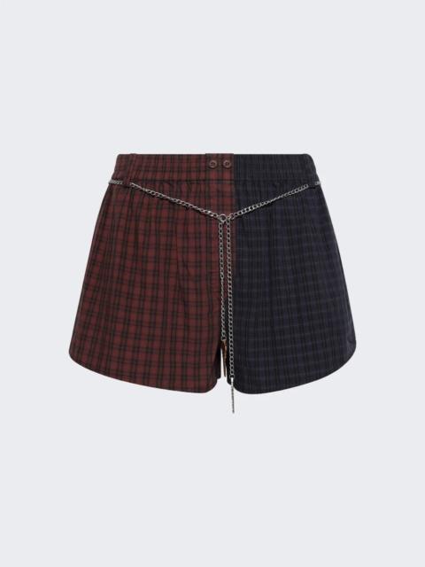 Alexander Wang Mid-Rise Boxer Short With Chain