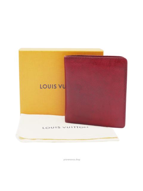 Louis Vuitton Louis Vuitton Tall Bifold Wallet - Rubis Lizard Leather