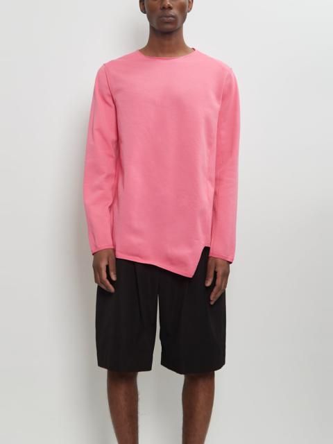 Comme des Garçons Homme Plus Asymmetric Layered Sweater — Pink