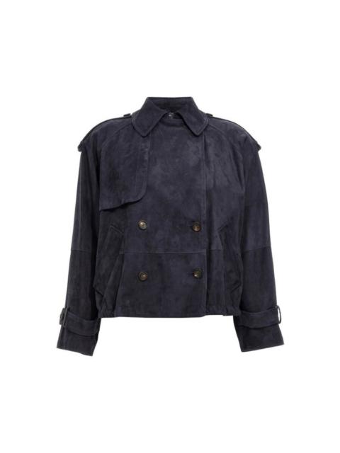 Brunello Cucinelli Brunello Cucinelli Womens Night Sky Suede Jacket