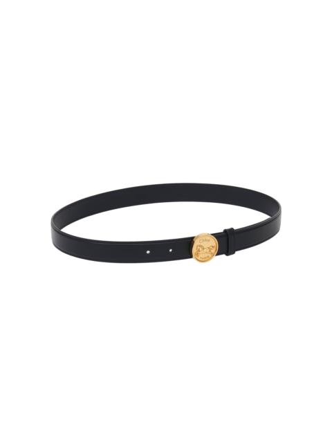 Chloé Horse Medal Leather Belt black