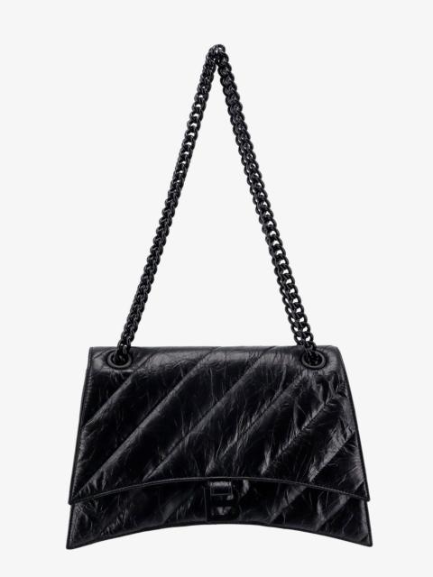 BALENCIAGA Matelassé Leather Shoulder Bag With Frontal Monogram