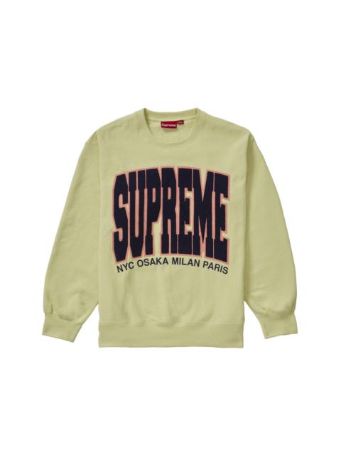 Supreme Supreme Cities Arc Crewneck Pale Lime