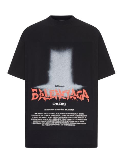 BALENCIAGA Balenciaga Men The Door Oversize T-Shirt In Black Dry Jersey