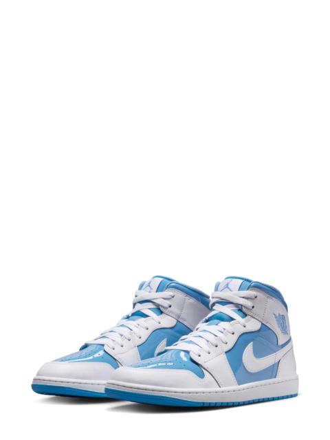 Nike Air Jordan 1 Mid SE Basketball Sneaker in White/Legend Blue at Nordstrom