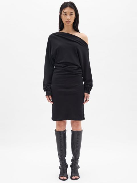 Ann Demeulemeester Bila Long Bias Cut Dropped Shoulder Dress