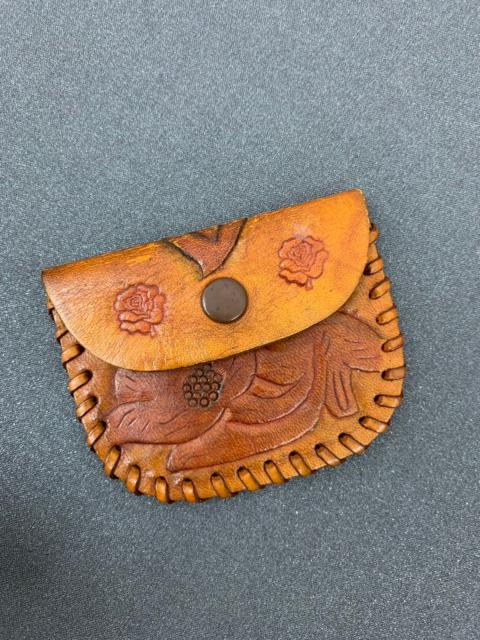 Other Designers Handmade - Vintage Leather Engraving Coin Purse Wallet