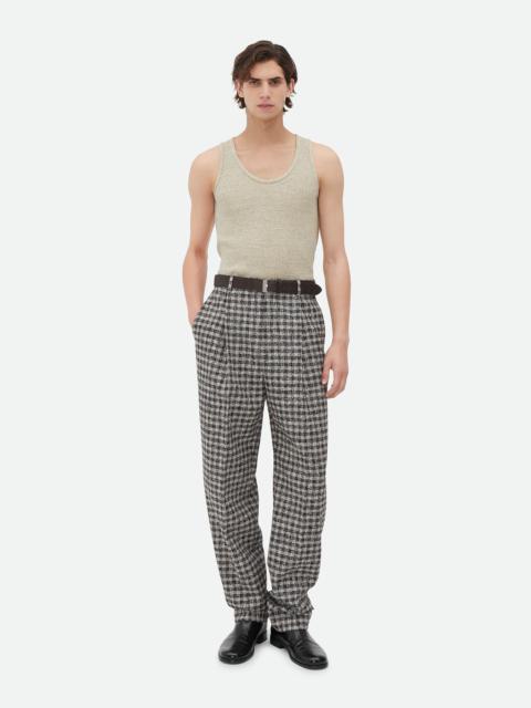Bottega Veneta Boucle Gingham Wool Trousers