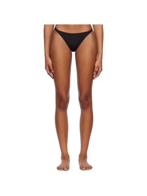 Moschino Black Crystal-Cut Bikini Bottoms
