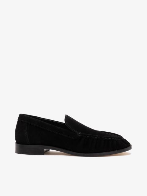 Larroudé Margaux Loafer In Black Suede