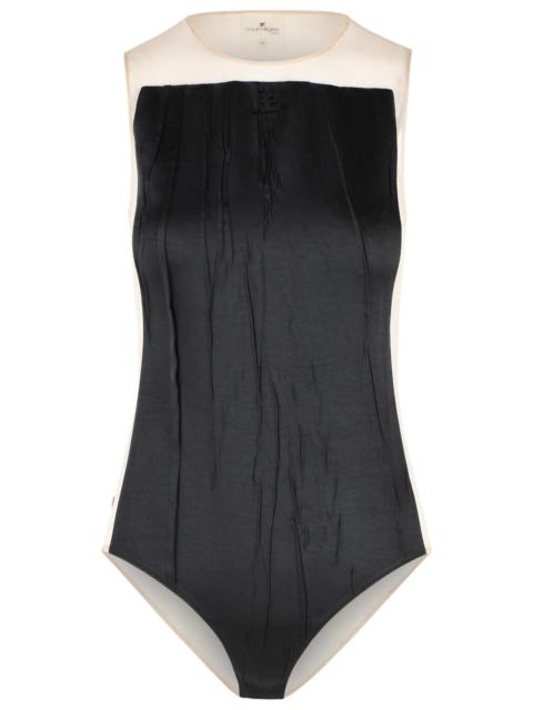 courrèges Courreges Polyester Bodysuit Black Beige Women