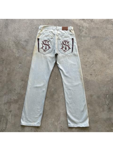 Other Designers Vintage - Vintage SEAN JOHN Rare Design Sun Faded Denim Jeans Pants