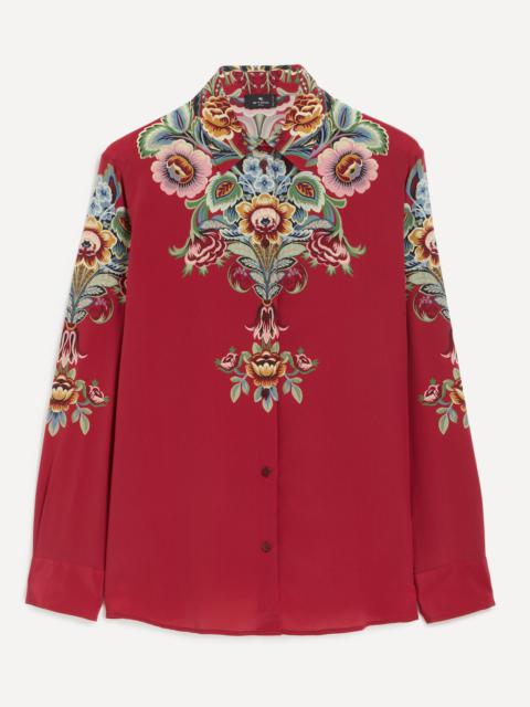 Etro Placed Floral Silk Shirt