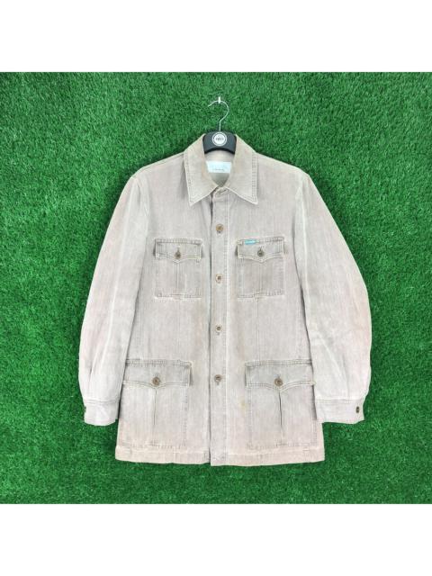 Other Designers Vintage - Vintage Military Style Denim Safari Jacket by Simple Life