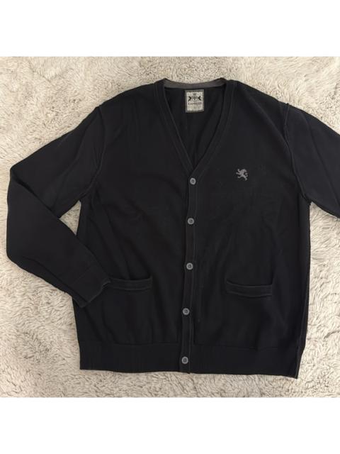 Other Designers Express Washed Black V-Neck Cotton Cardigan