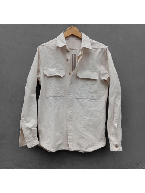 Rick Owens Rick Owens SS18 DIRT heavy cotton workshirts, white ivory