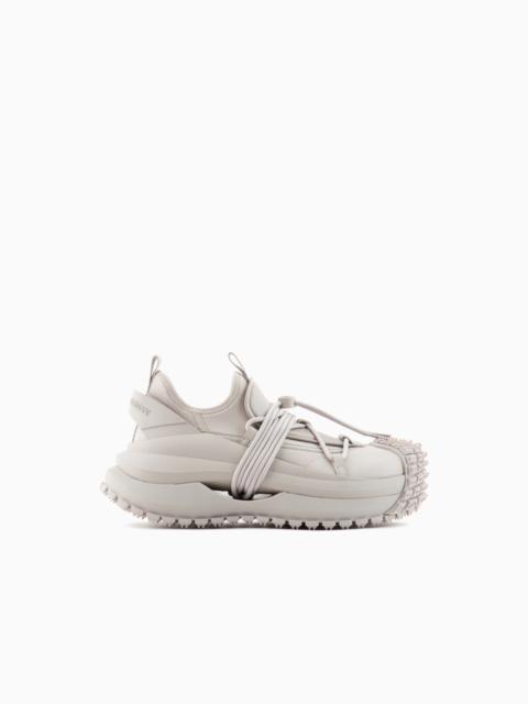 EMPORIO ARMANI Nylon sneakers with scuba details and drawstring
