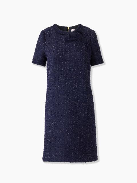 CAROLINA HERRERA Tweed Shift Dress with Bow