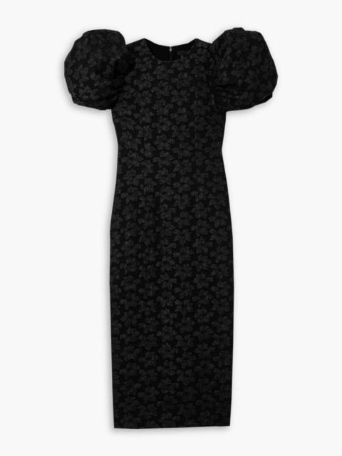 ROTATE Ruby cloqué midi dress