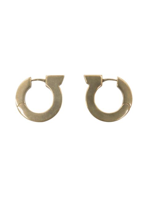 Gold Brass Hoop Gancini Earrings