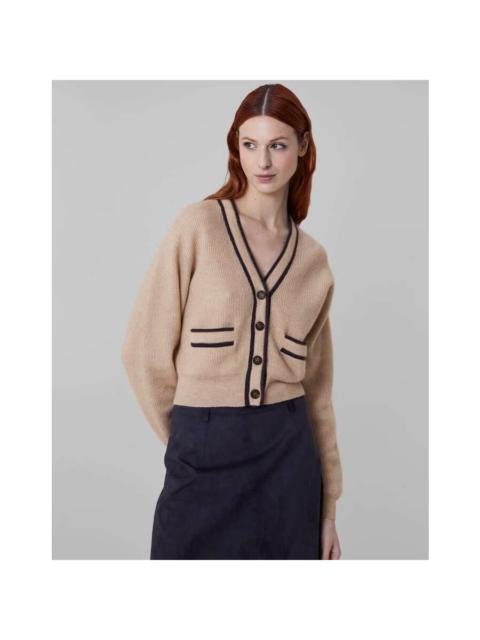 Brunello Cucinelli Brunello Cucinelli Women's Light Beige Wool Blend Button Front Sweater