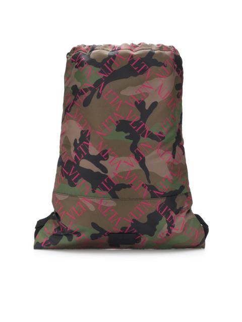 Valentino Camouflage drawstring backpack