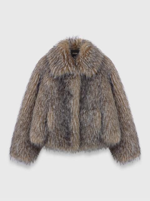 maje Short faux fur coat