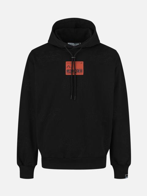 EVISU Allover Logo Regular Fit Quilting Hoodie