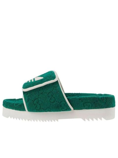 GUCCI Gucci x adidas GG Platform Sandal 'Green Cotton Sponge' 702412-UU010-3171