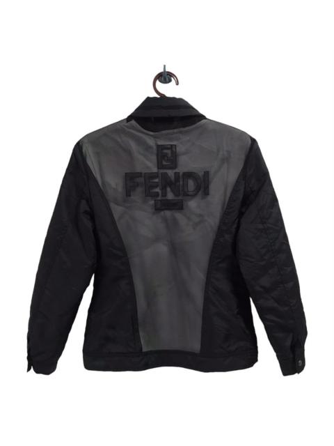 FENDI Vtg Fendi Jeans Logo Back Mesh Jacket