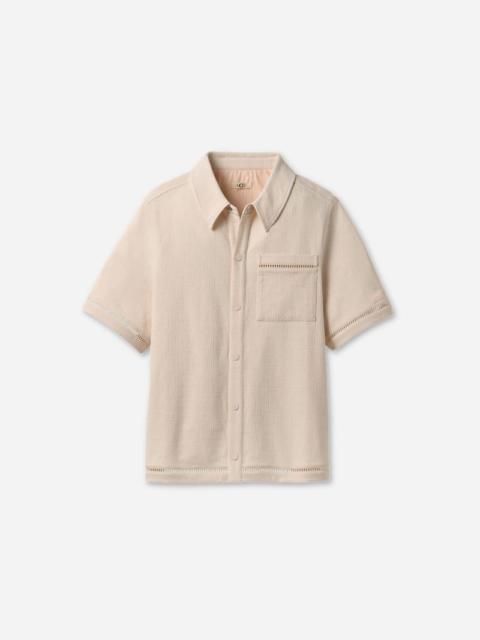 UGG ® Men's Devyn Short Sleeve Shirt Tops in Cream